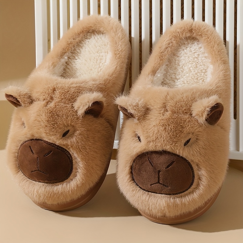 A Pair Of Men's And Women's Couple Warm Casual Cartoon Slippers, Women Shoes