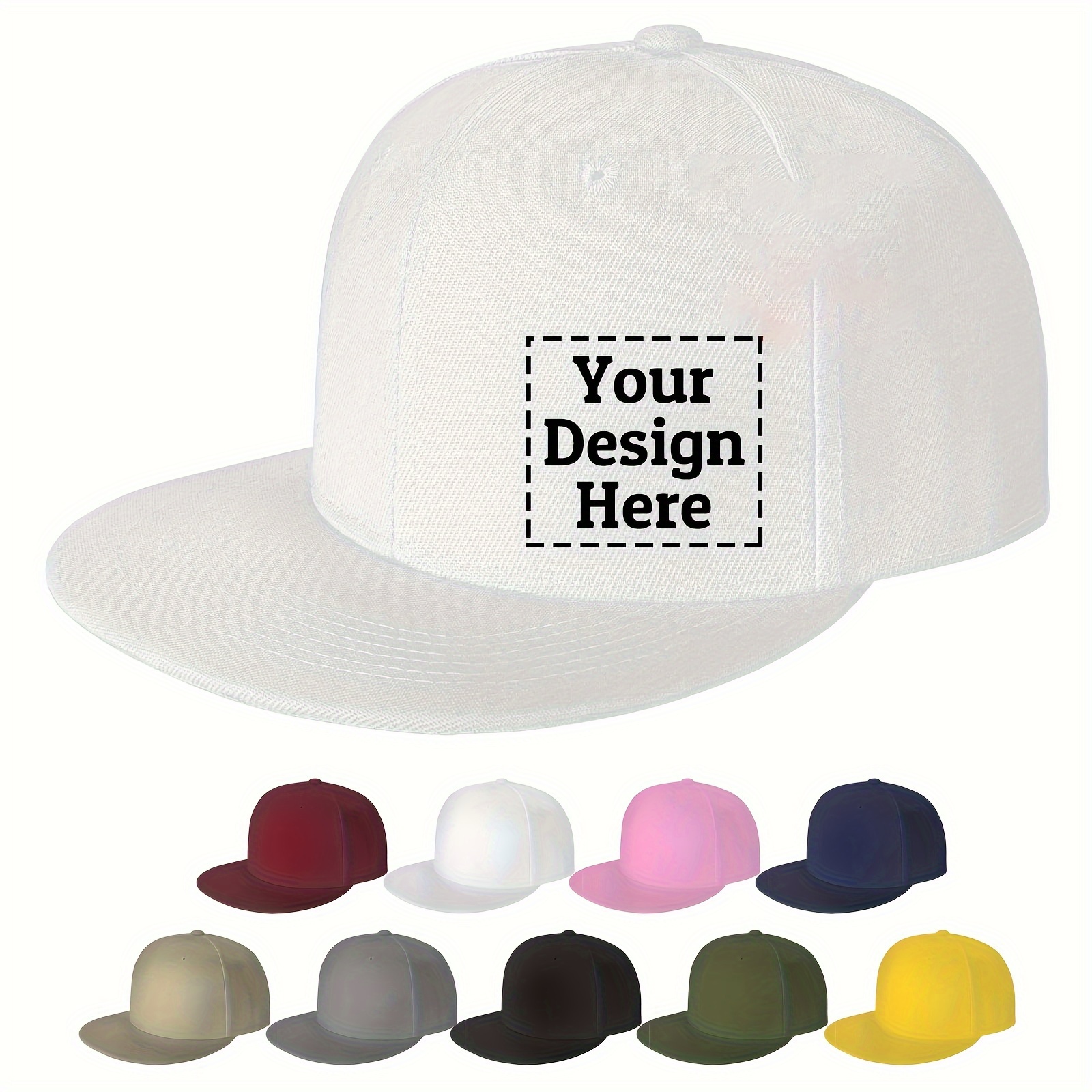 

Custom Personalized Baseball Cap For Men And Women, Solid Color Polyester Sports Hat, Lightweight With Polyester Fiber Filling, Hand Washable - Add Your Own Design/image/text/