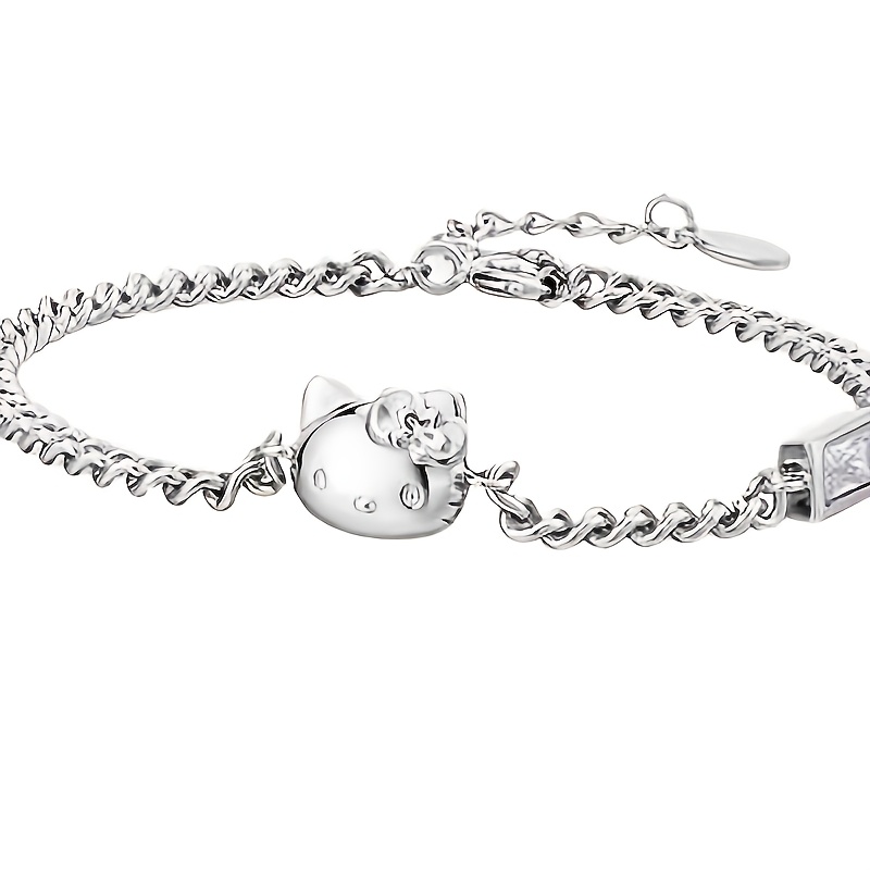 E-shop Sanrio Kitty Katzenarmband für Damen, einzigartiges Design Schmuck Geschenk für Freunde, vielseitiges Katzen-Accessoire für die Freundin