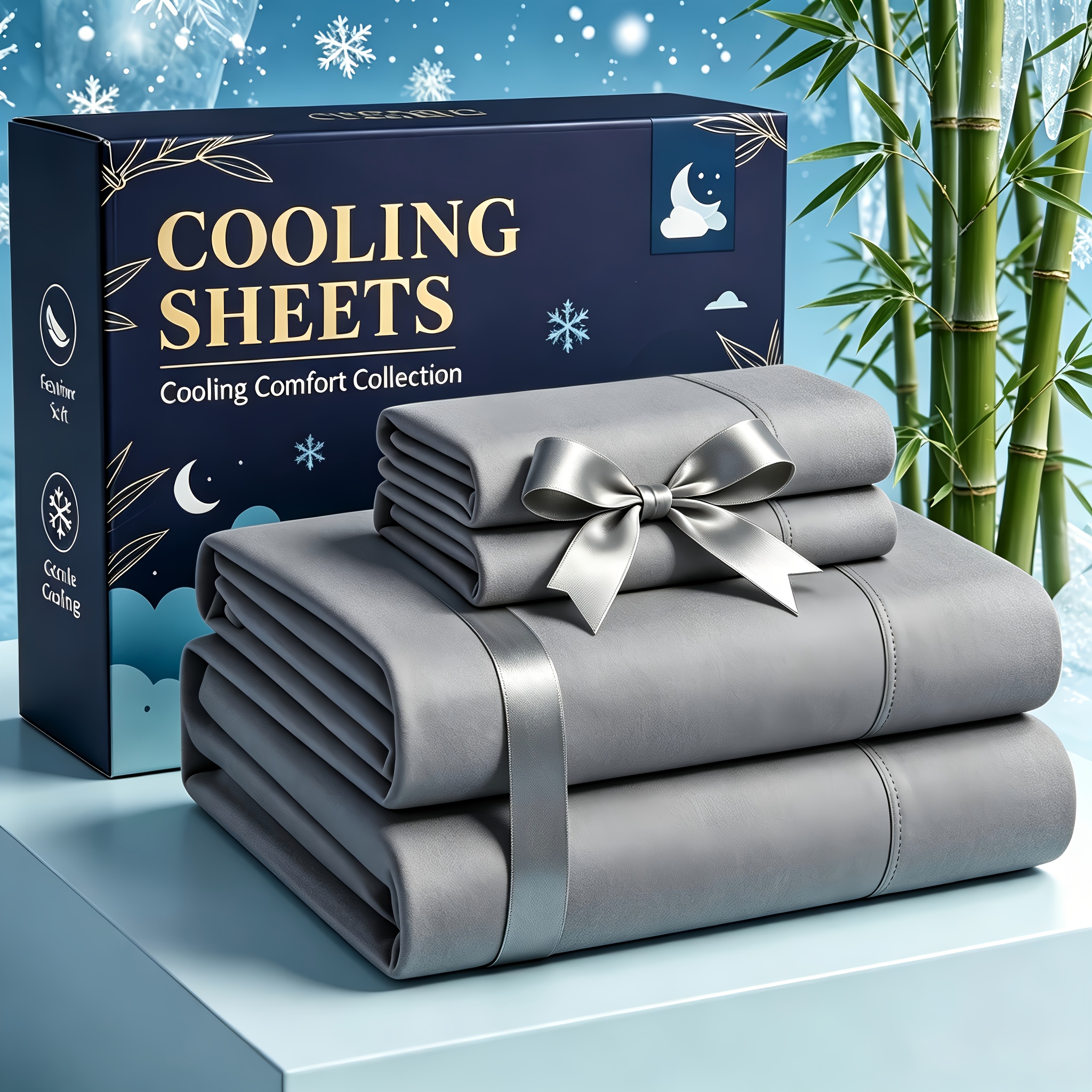 TEMU 4pcs Bedding Sheet Set - Extra Deep Pocket Breathable And Cooling - Suitable For Hot Sleepers And Sweats, Children Pillowcases, Flat Sheet And
