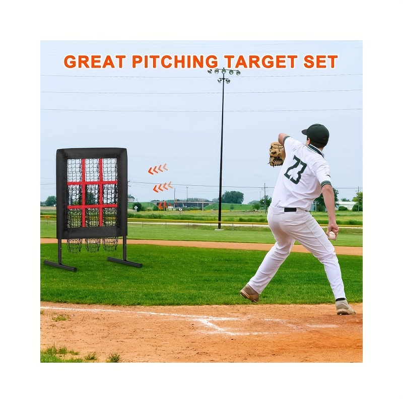 9 Holes Baseball Pitching Net Pitching Target Pockets Temu