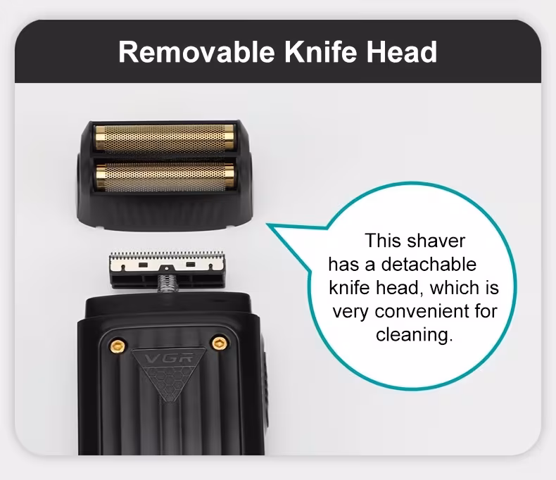 vgr v-363 rasoir à grille professionnel pour hommes, rasoir électrique fil, rasoir portable, cadeaux de saint-valentin pour hommes Détails du produit 3