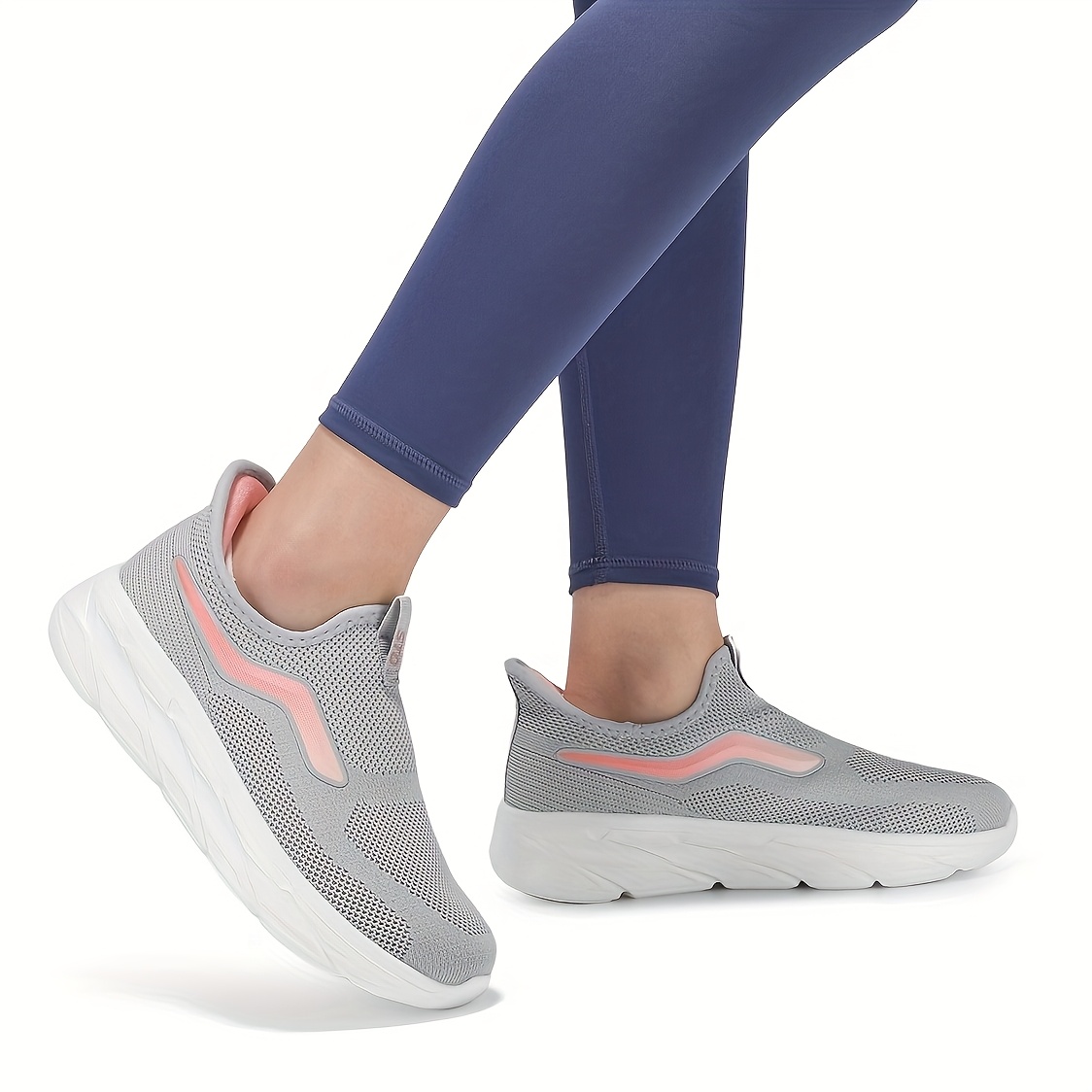 stq women's slip walking shoes lightweight breathable knit Temu