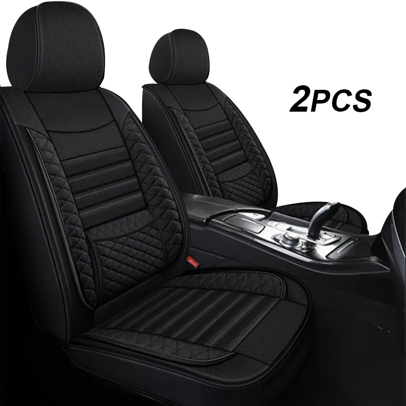 TEMU Cojines de asiento de cáñamo para coche de 2 plazas, cojín para asiento delantero de automóvil, accesorios de coche de tamaño universal para