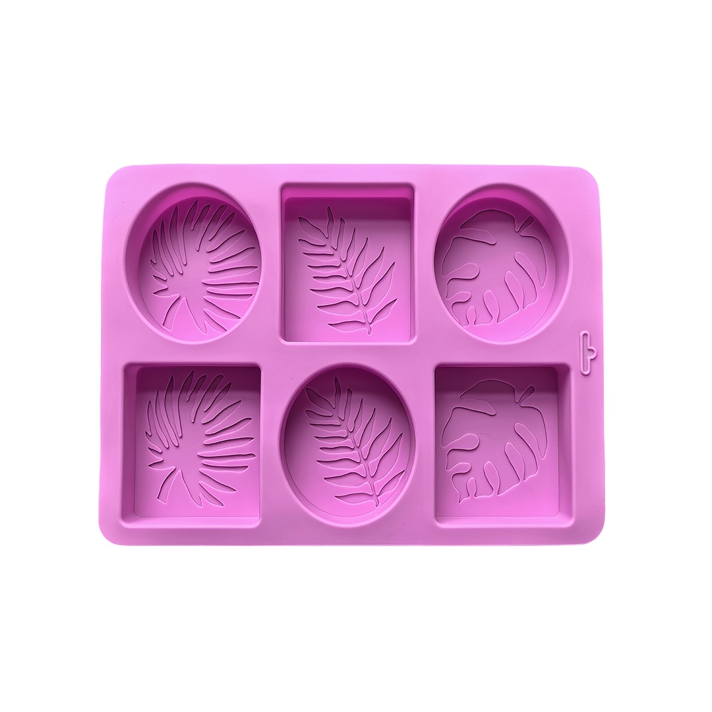 TEMU 1pc Oval Leaf-shaped Soap Silicone Mold, Classic Handmade Silicone Mold, For Bath Salts, Craft Soap Making