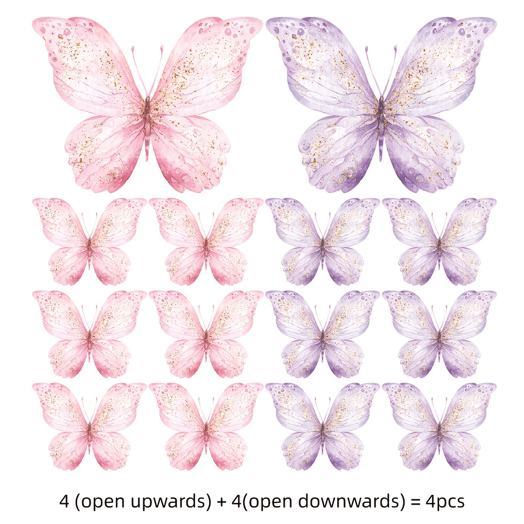 TEMU de mesa de mariposas de 4/6 piezas, decoraciones para baby shower y , de mesa de de mariposas, adornos de mesa de mariposas rosas y moradas para