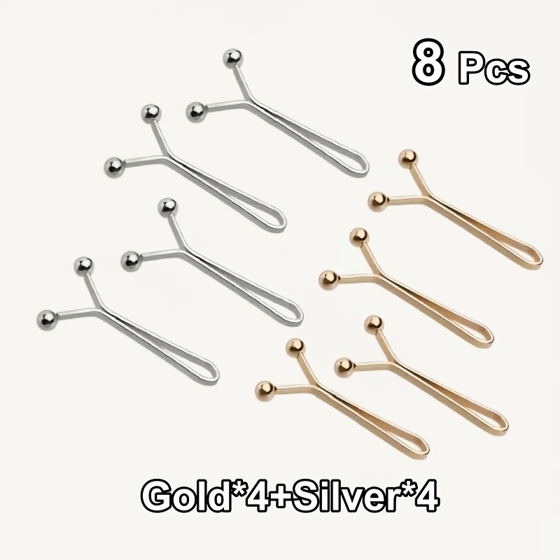TEMU 8 Boucles de Ceinture Réglables Couture - Clips Métalliques Multifonctionnels, Adaptés pour Serrer les Ceintures, Pantalons, Écharpes, etc.