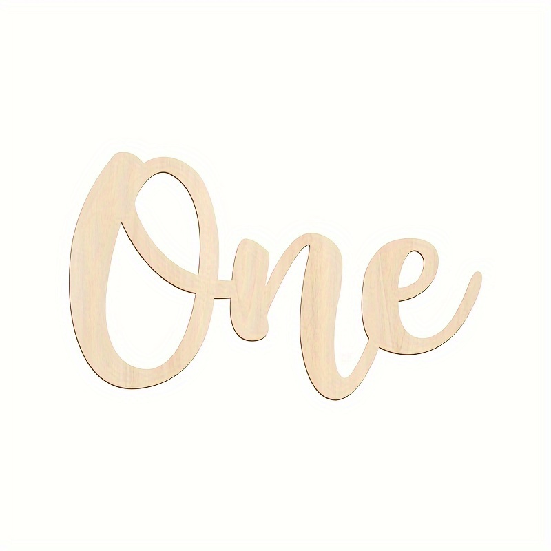 Image of 1pc 1 Wooden Sign 1 Cutout Letter For Birthday Party, 1 Sign Prop For Shower Party Decorations, Wall Decor Table Display Shower Photo Prop