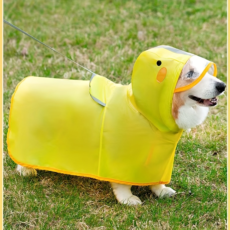 Dog Little Duckling Raincoat THE WORTHY DOG Yellow/Rubber Duck