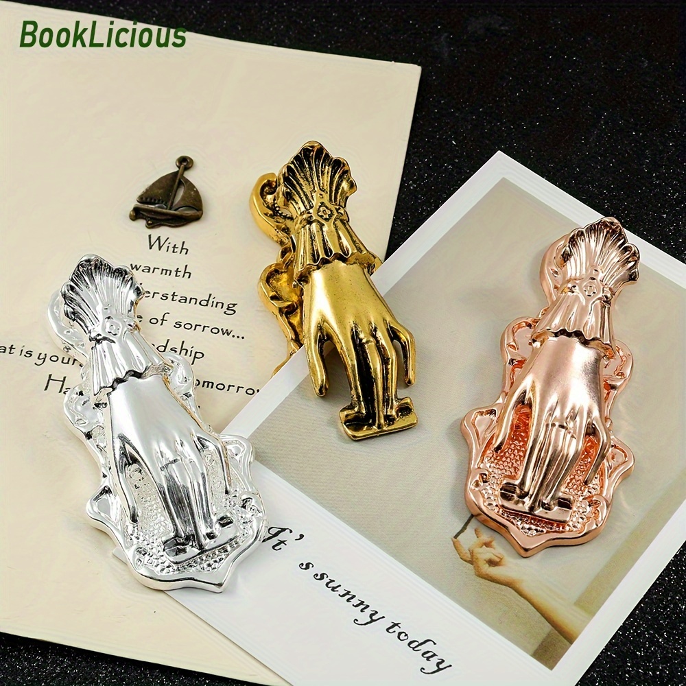 

1pc Vintage Lady's Hand Shaped Book Clip, Metal Paper Clips, Scrapbook Handbook Diy Diary Material, Decorative Clips For Office Diy Use, Christmas birthday gift for girls