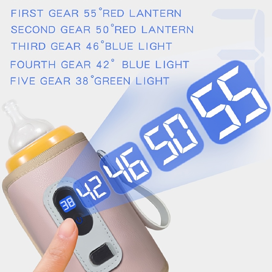 Electronic Intelligent Digital Display Insulation Device, Bottle Insulation Cover Can Keep Warm And Heat, Suitable for Various Bottles, Portable Bottle Warmer (USB Plug-In Version)