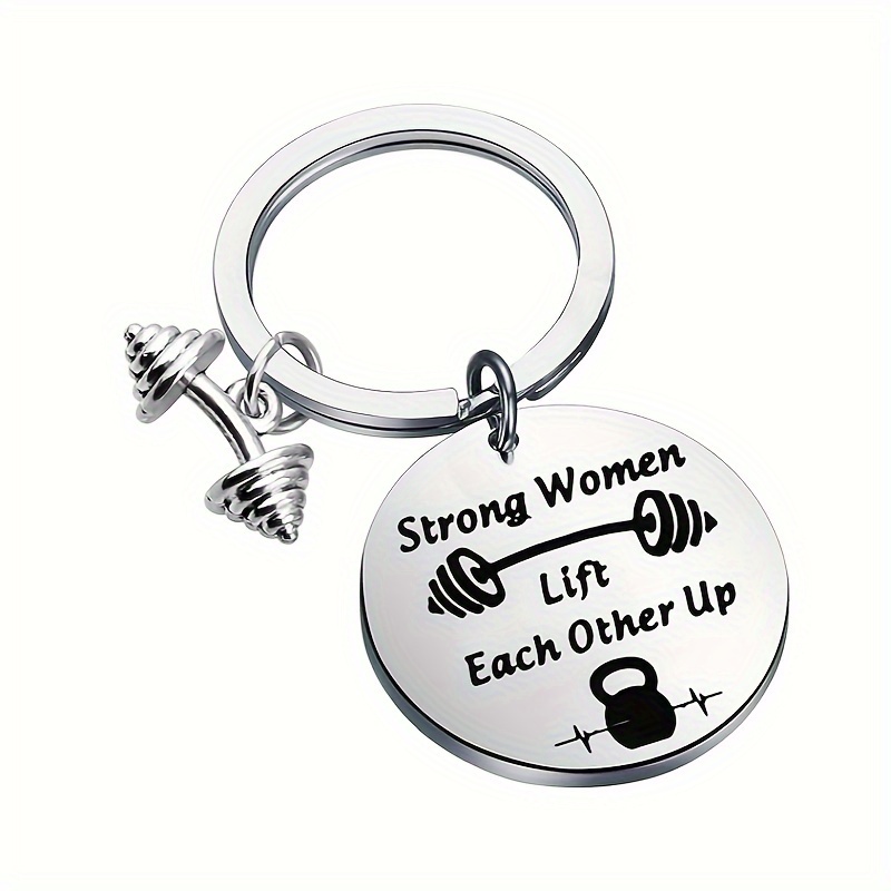 

Inspirational Stainless Keychain - Perfect Gift For Women, Gym & Workout Enthusiasts, Birthday Present, Fitness Keychain, Women's, Gym, Motivational Gift