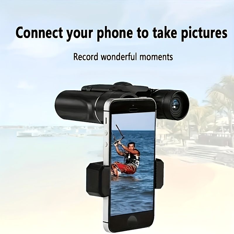 Image of 10x25 Binoculars, Black And Green, Durable Rubber Material, High-definition Portable Binoculars, Suitable For Outdoor Activities, Camping, Travel, , And Concerts - Includes Phone Clip