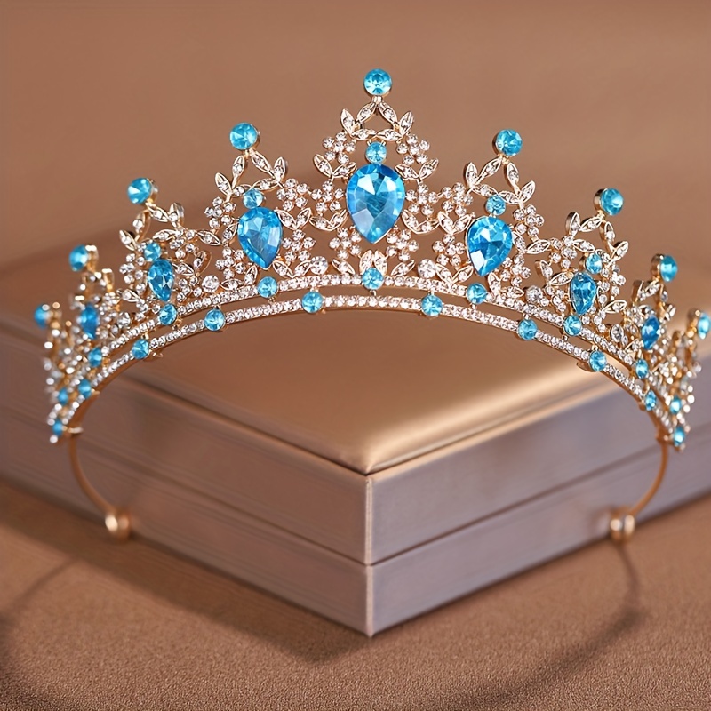 Rhinestone Bridal Crown Headpiece, Elegant Tiara