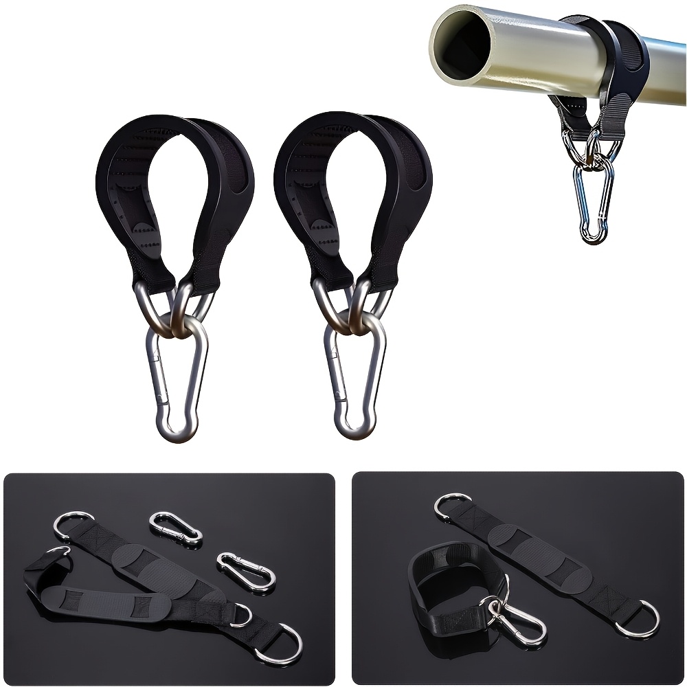 E-shop Zwei robuste, verlängerte Fitness-Trainingsgurte aus Nylon mit Metallhaken | Vielseitige Hängematte-Gurte, geeignet für Fitnessstudios, Boxen,