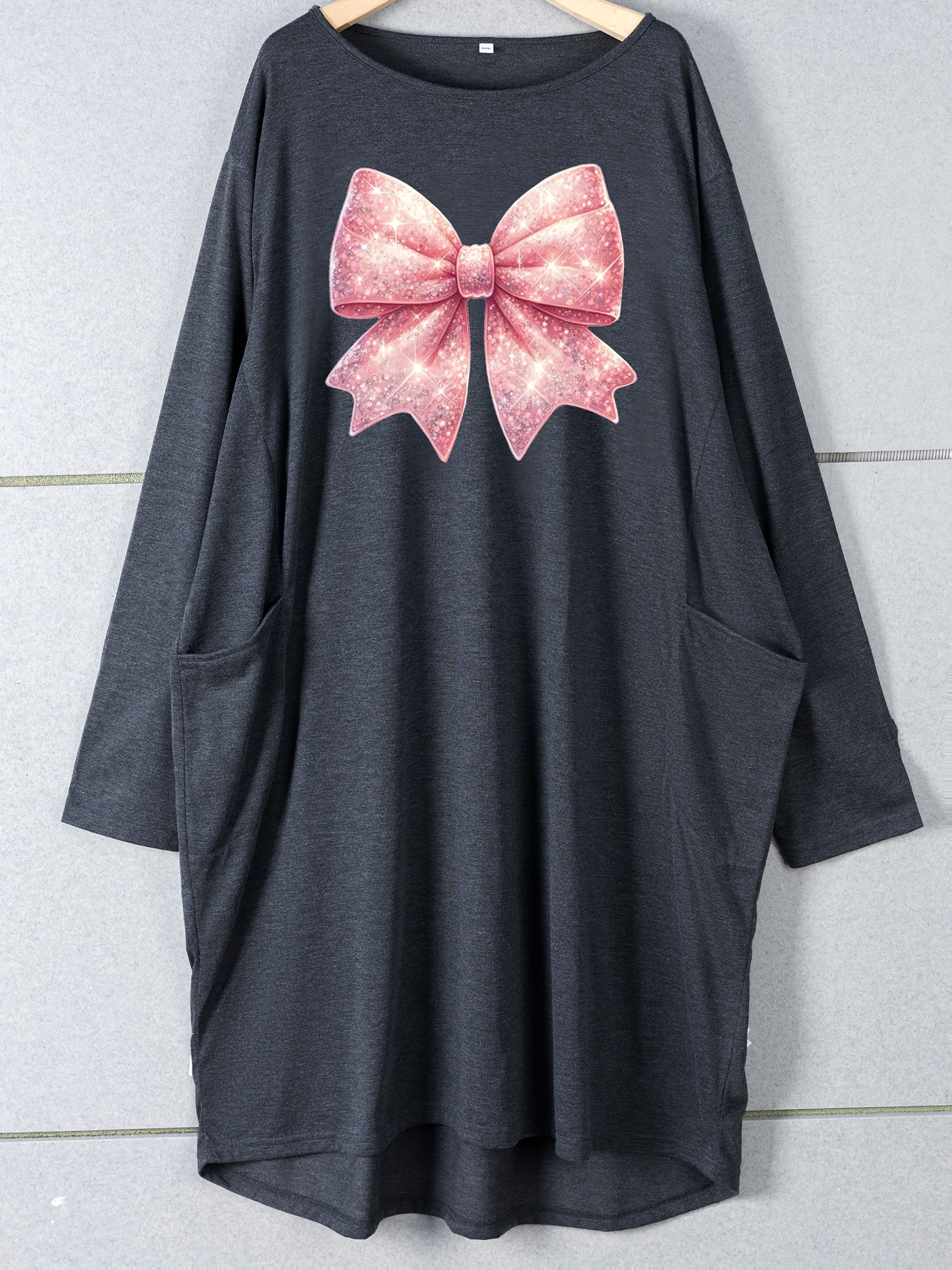 plus size curve friendly oversized black grey maxi dress Temu