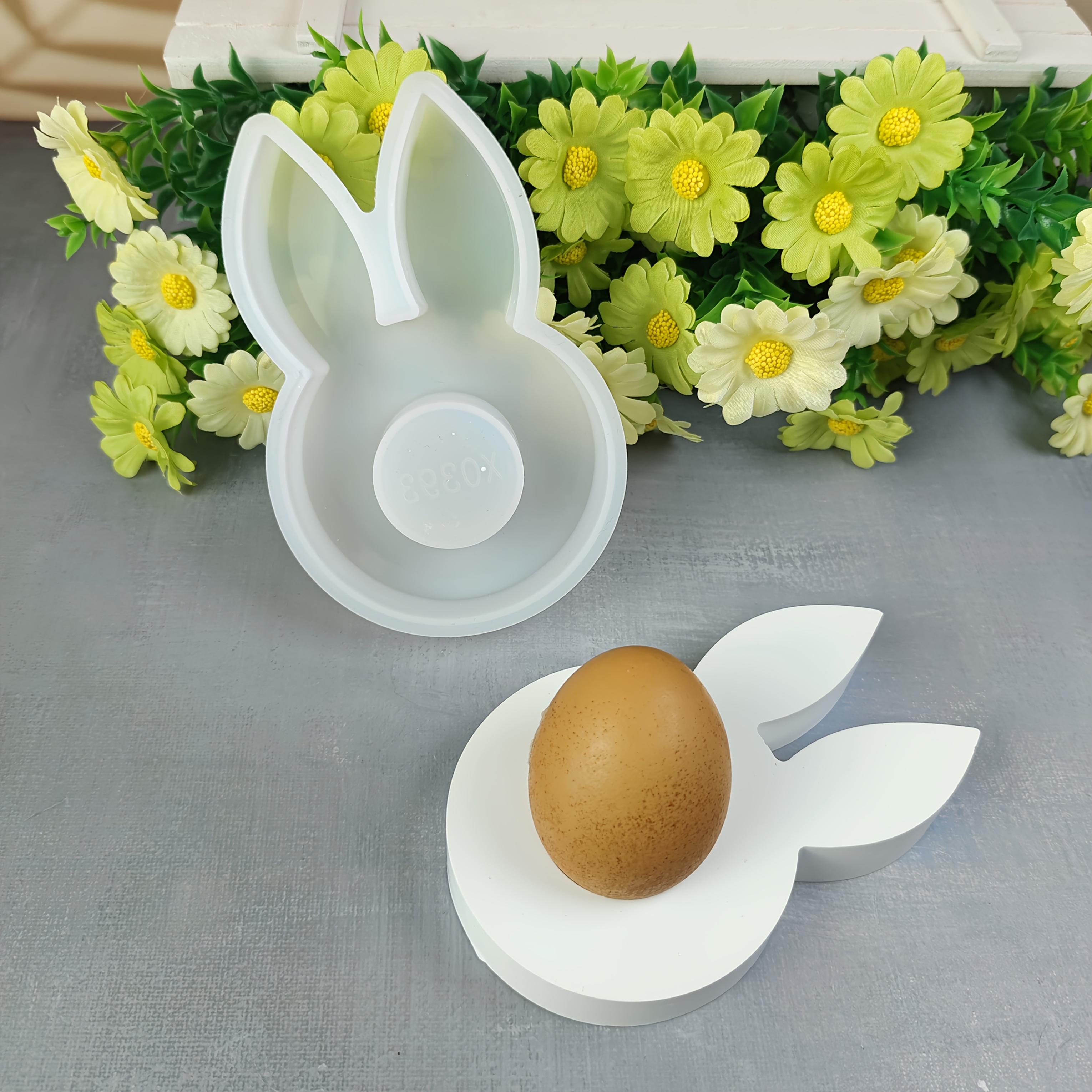 

Easter Bunny Silicone Mold, Resin Casting Tray Mold, Diy Plaster Rabbit Tray, Animal Shape Silicone Mold For Easter Decor