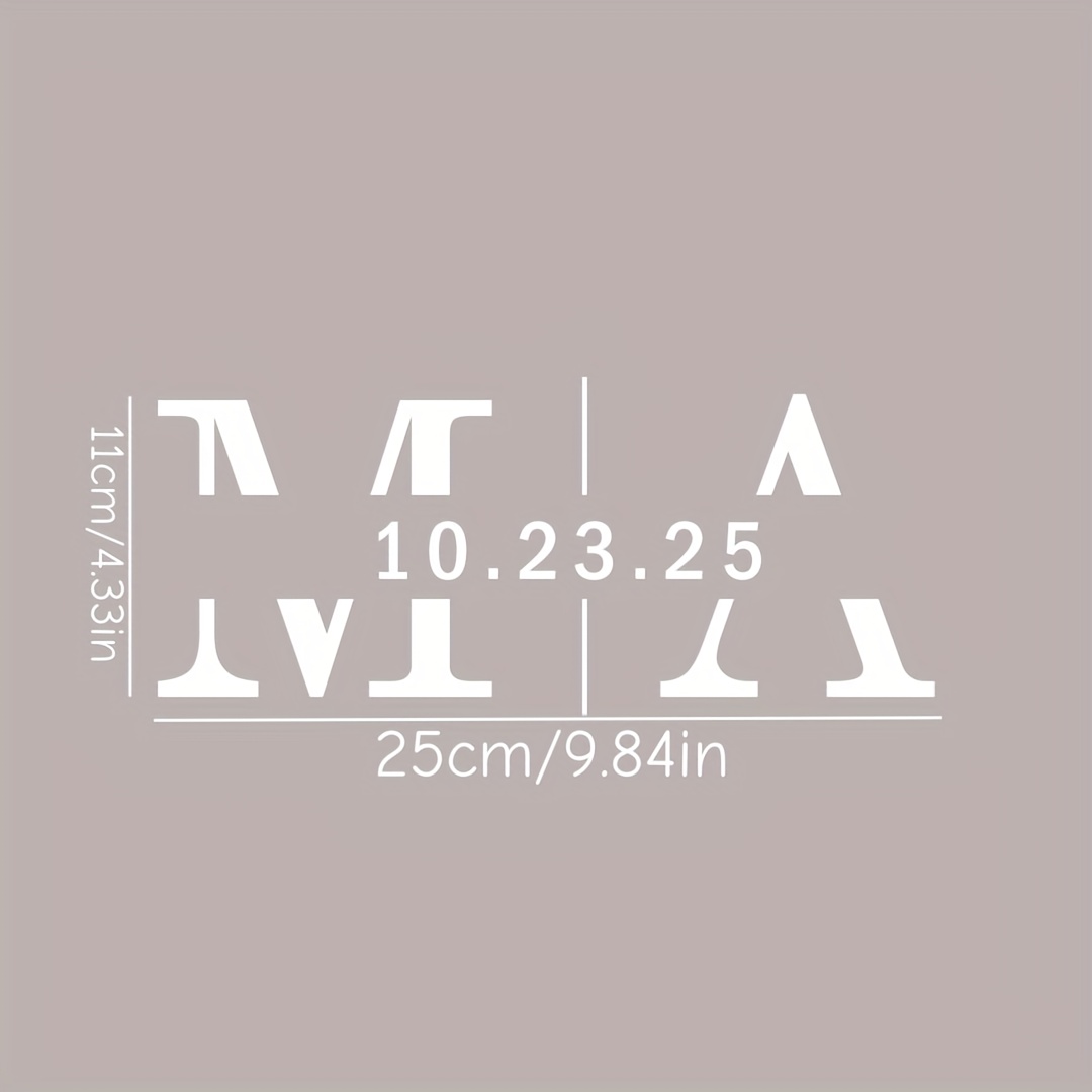 Custom "wedding Initials And Date" - Add A To Your Mirror By Engraving The Bride And Names And Wedding Date - Personalized Decor For Wedding Venues, Bedroom Mirror Accents, And Reception Signs