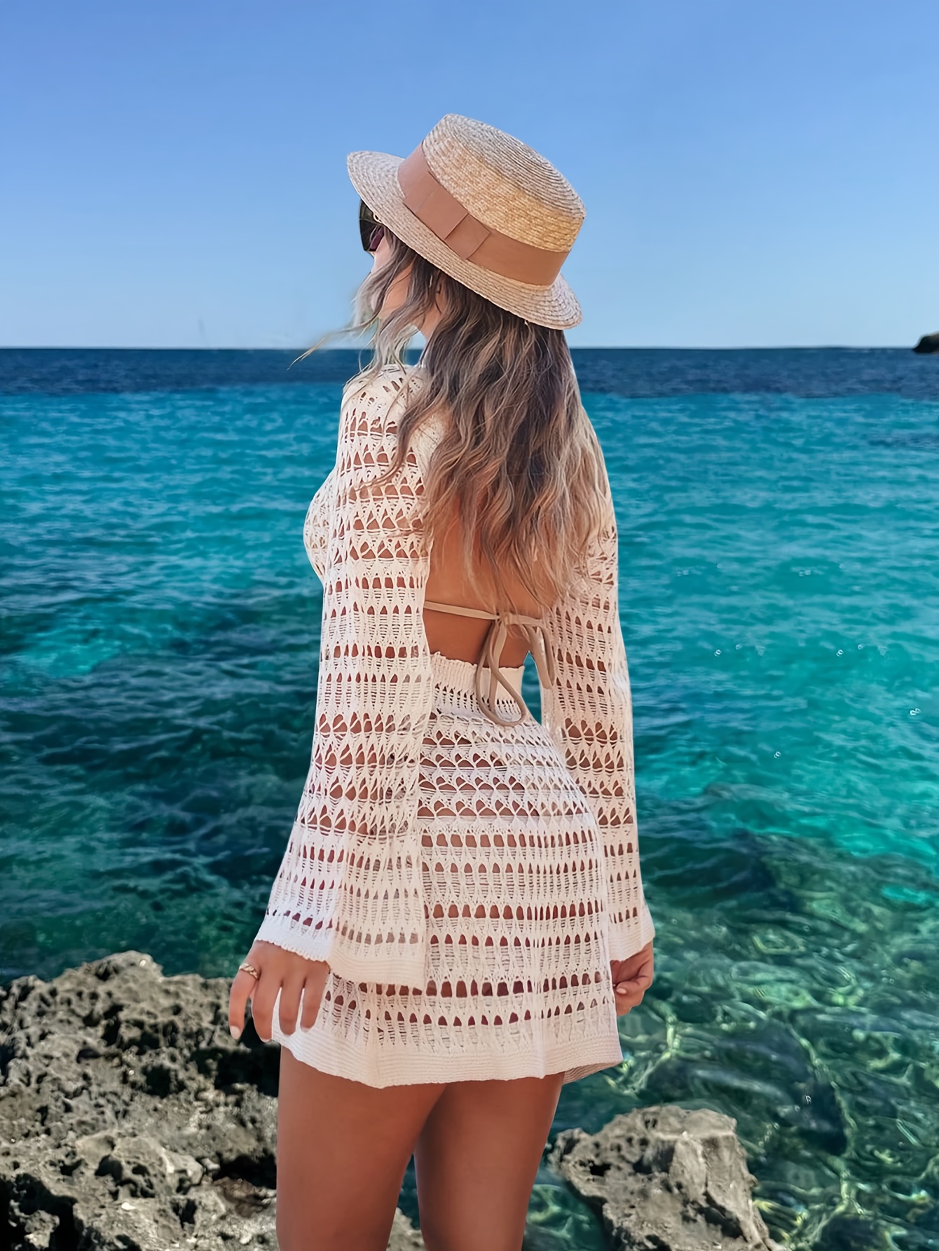 beach themed dress fashion spring style hollow backless solid color:Burnt Orange style:Shirred synthetic fabric is crafted Gothic Wedding Dresses Black