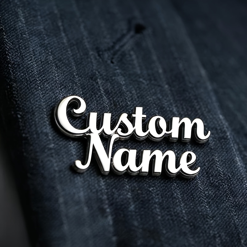 E-shop [Personalisiert] Anpassbare Initialen Brosche, 304 Edelstahl Schmuck, Anpassbare Buchstaben Brosche für Damen- und Herrenhemden, Anzüge,