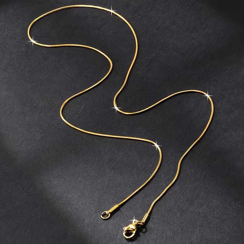 Women's Elegant 1.2mm Stainless Steel Snake Chain Necklace