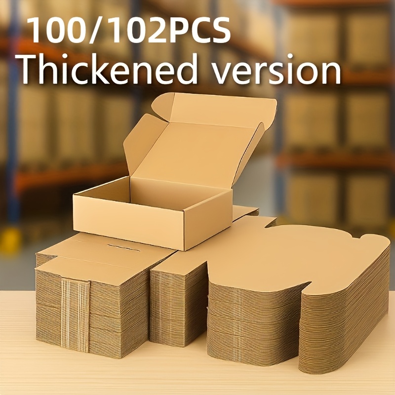 JAPCHET 20 PCS Cardboard Shipping Boxes, 15 X 10 X 5cm Brown Packaging