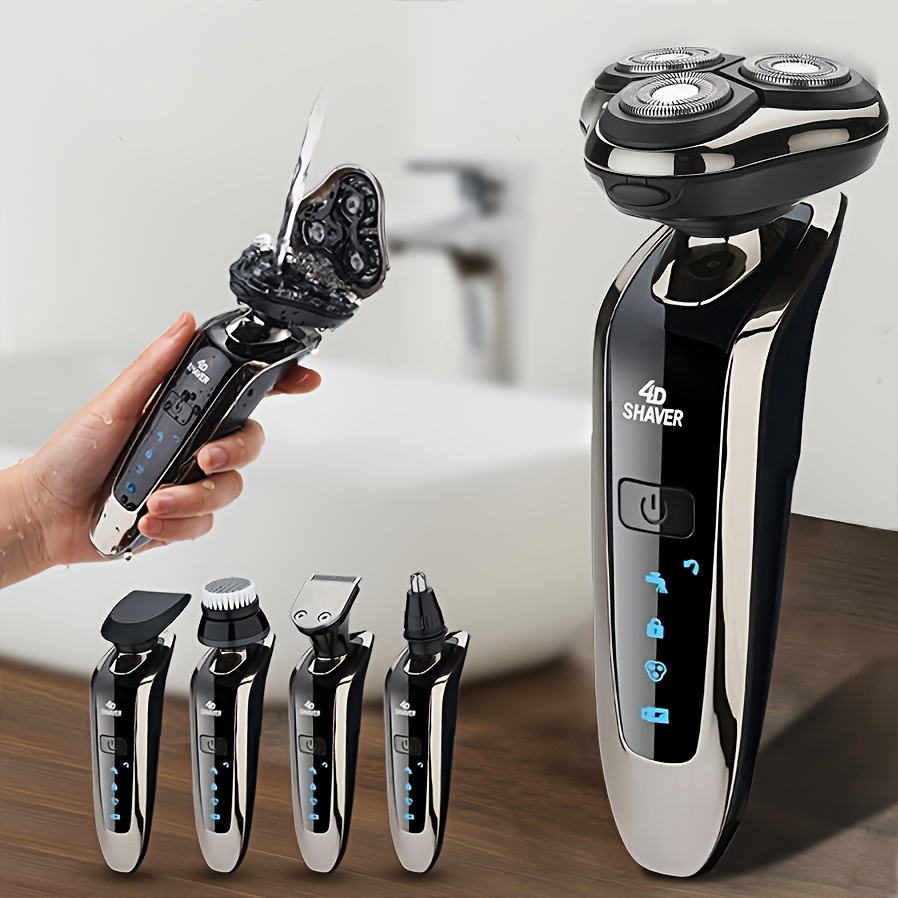 

Electric Razor For Men, Dry&wet 3d Mens Electric Shaver, Rechargeable Rotary Shaving Machines, Father's Day Gift For Father Dad Men Husband Boyfriend