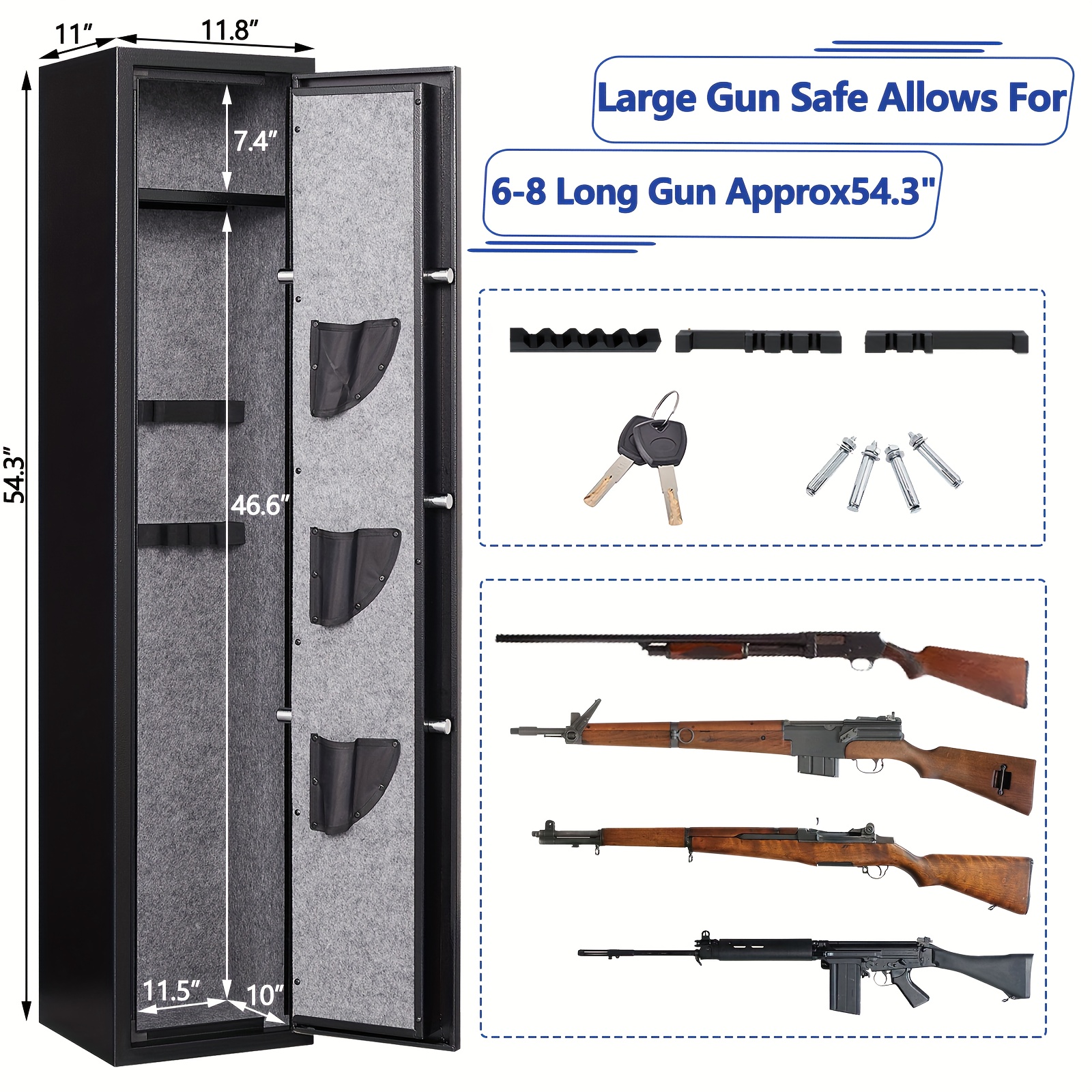   gun safe for  s 4 5 gun safe   safe   gun safe     and   long gun cabinets         removable   for     11 8 x 11 x 54 3 details 5