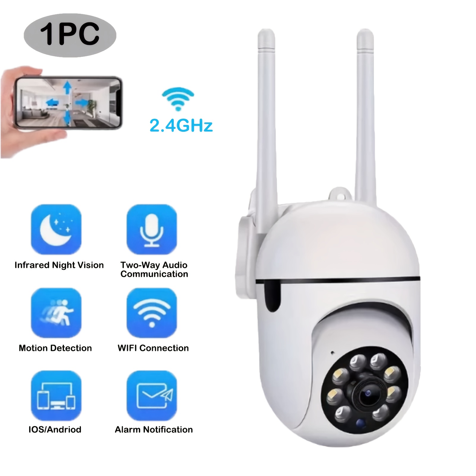 

1080p Hd , Auto-, /pet Detection, Day & - Usb , 2.4ghz Wireless Connection