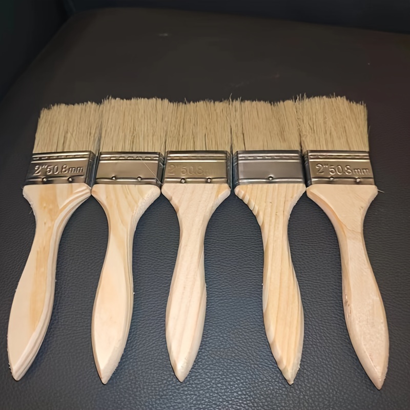 

Professional Wood Handle Paint Brush Set, 2" Bristle Width - Bulk Craft & Home Decor Brushes, 10/20/50 Pack