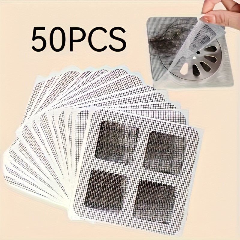 50 Shower Hair Catchers, Metal Mesh Filter, And Handle, No Clogging, , Bathroom Home Decoration