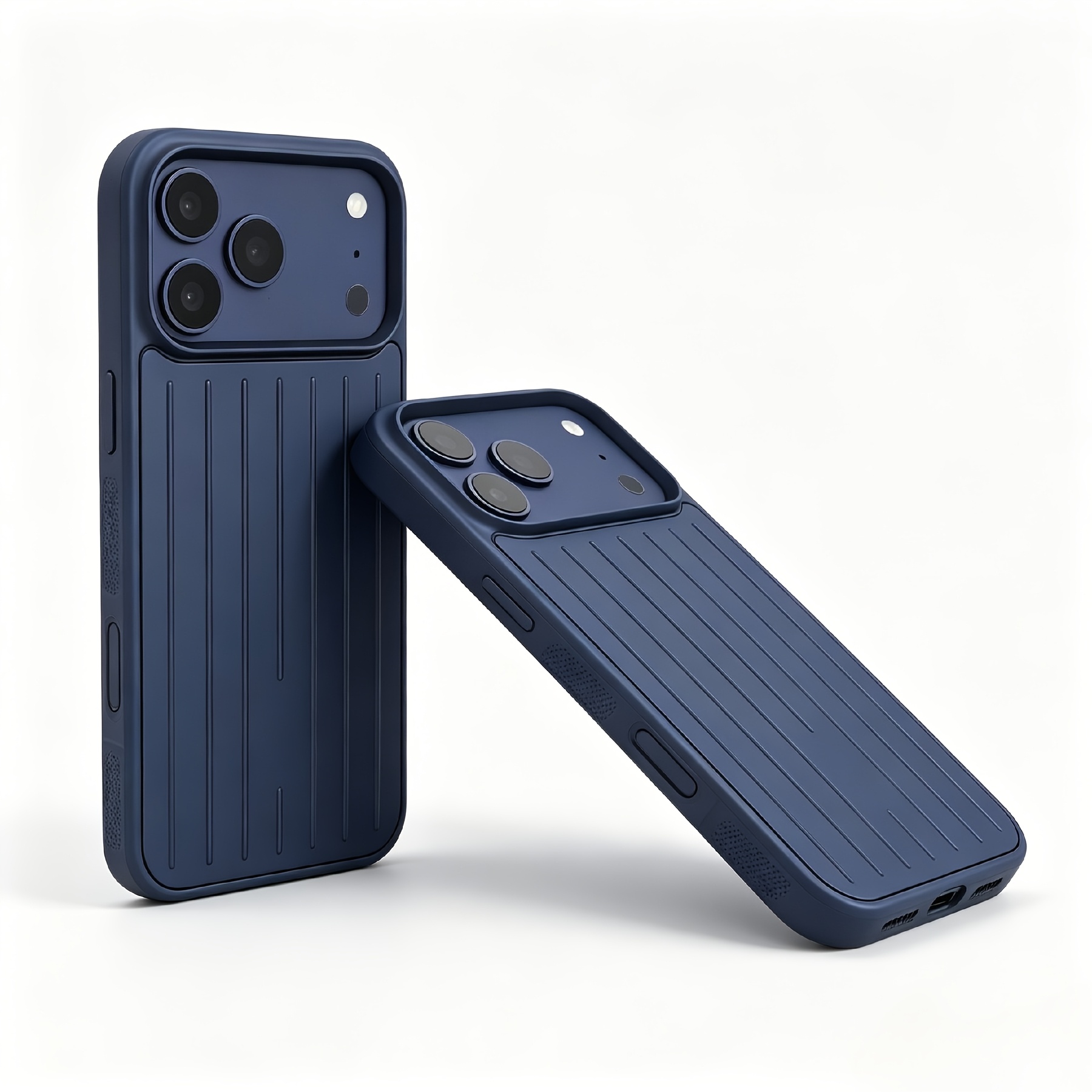 TEMU Étui de téléphone : étui : Prise en main confortable avec motif luxueux à rayures 3D, compatible avec iPhone 17 Pro Max/16/15/14/13 Pro, -chute