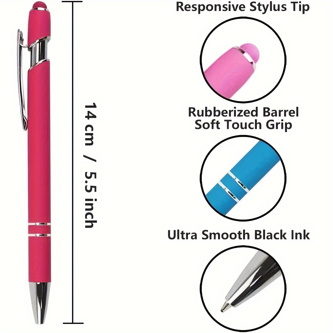 Custom Chic 2 in 1 Ballpoint Stylus Pen Black Ink Smooth - Temu United ...