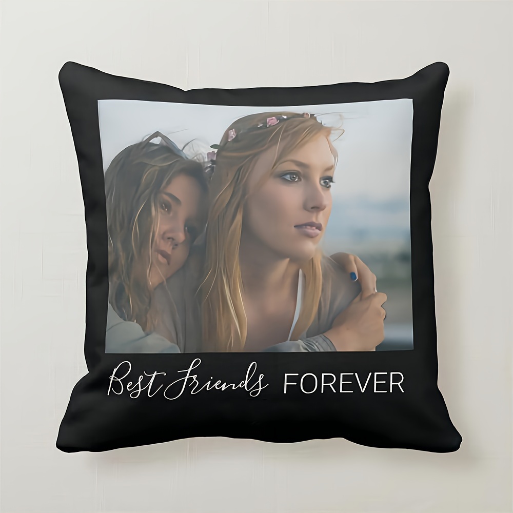 

Custom 1pc Short Plush, Modern Photo Pillow Wedding Anniversary Pillowcase Cushion Covers, Home Decor, For , Sofa, Bed, Office Single Side Pillowcase 18x18 Inch No Pillow