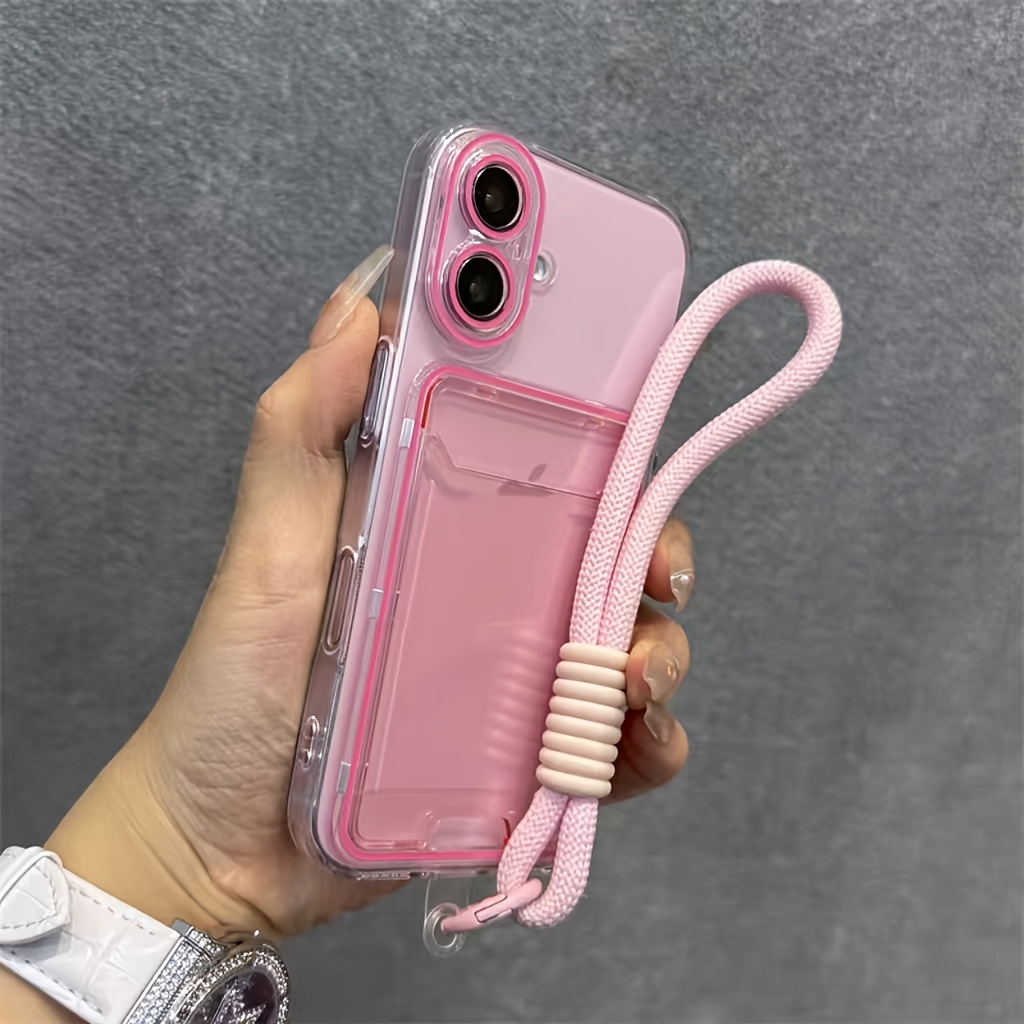TEMU Étui téléphone : Porte-cartes 3-en-1 Goutte d'Huile avec Lanière & Dragonne, Étui iPhone Multicolore Compatible 11/12/13/14/15/16 Pro Max