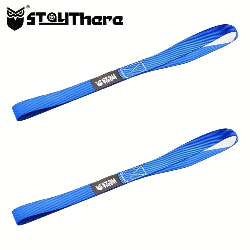 TEMU Heavy-duty Soft Loop - 2pcs Set - 1-inch X 15-inch Securing Anchor Strap, Designed To Be Used With Ratchet Hooks Suitable For Motorcycles,