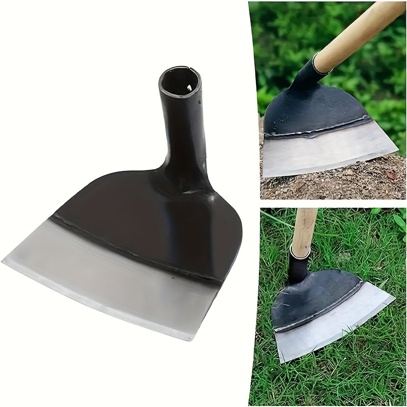 heavy duty stainless steel hand hoe head round eye garden tool for weeding planting digging durable agriculture farming accessory stick not included hoe garden tool garden hand tools details 4