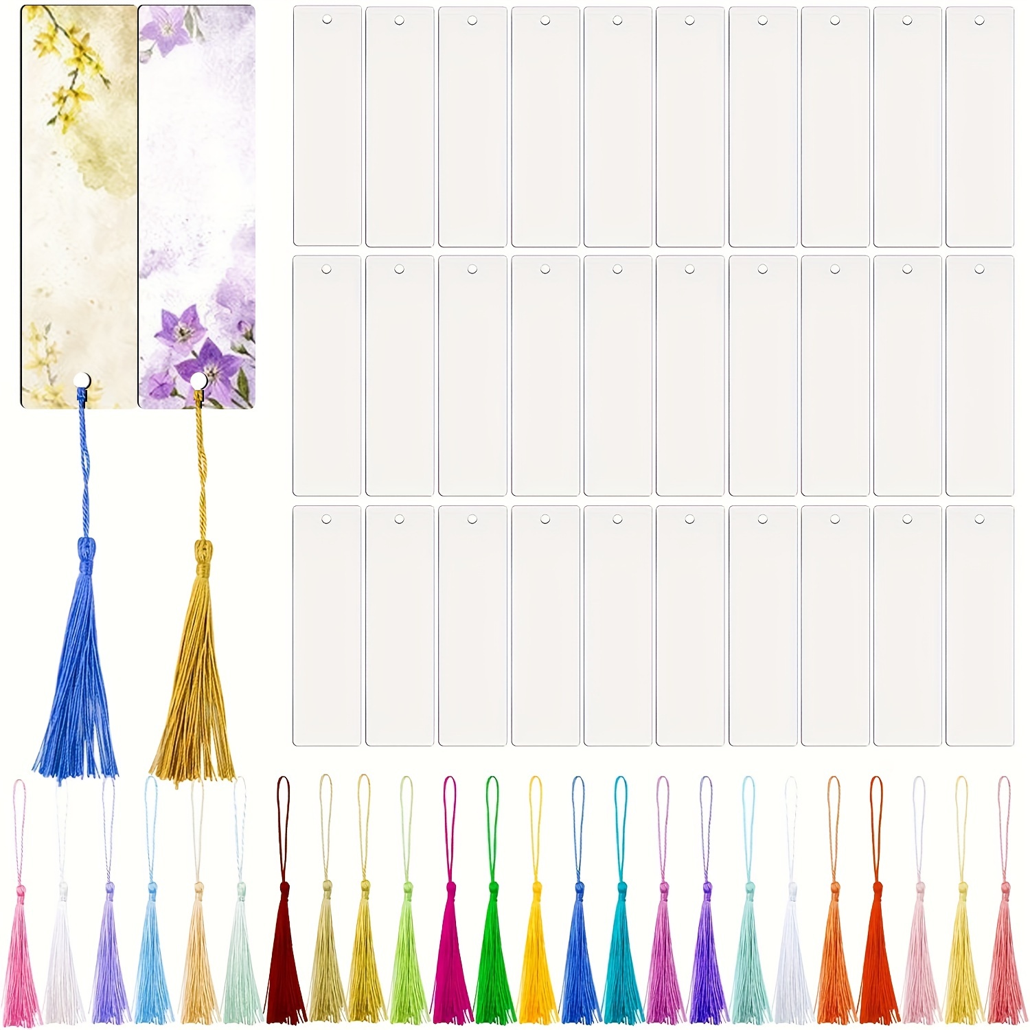 

50pcs - en Acrylique Vierges Colorés - Parfaits Lecteurs, Loisirs & Cadeaux