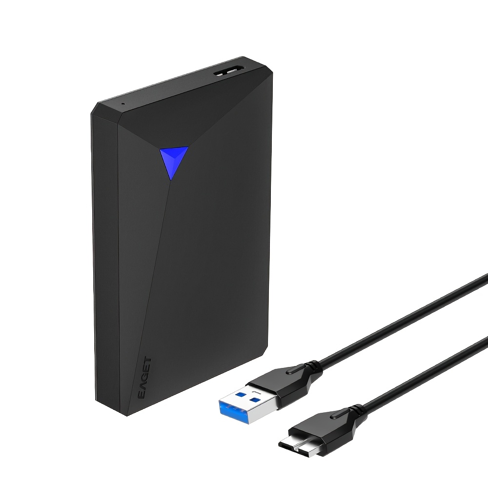 TEMU Eaget Portable External Hard Drive Disk, Large Capacity 250gb/320gb/500gb, Usb 3.0 Plug And Play, External Mechanical Hard Drive Disk, File
