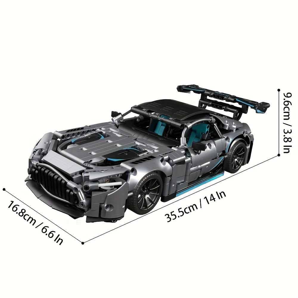 TEMU Sports Car Building Blocks Toys Adults Kits, 1:14 Moc Building Set Raceing Car Model, For Adult (1466pcs)