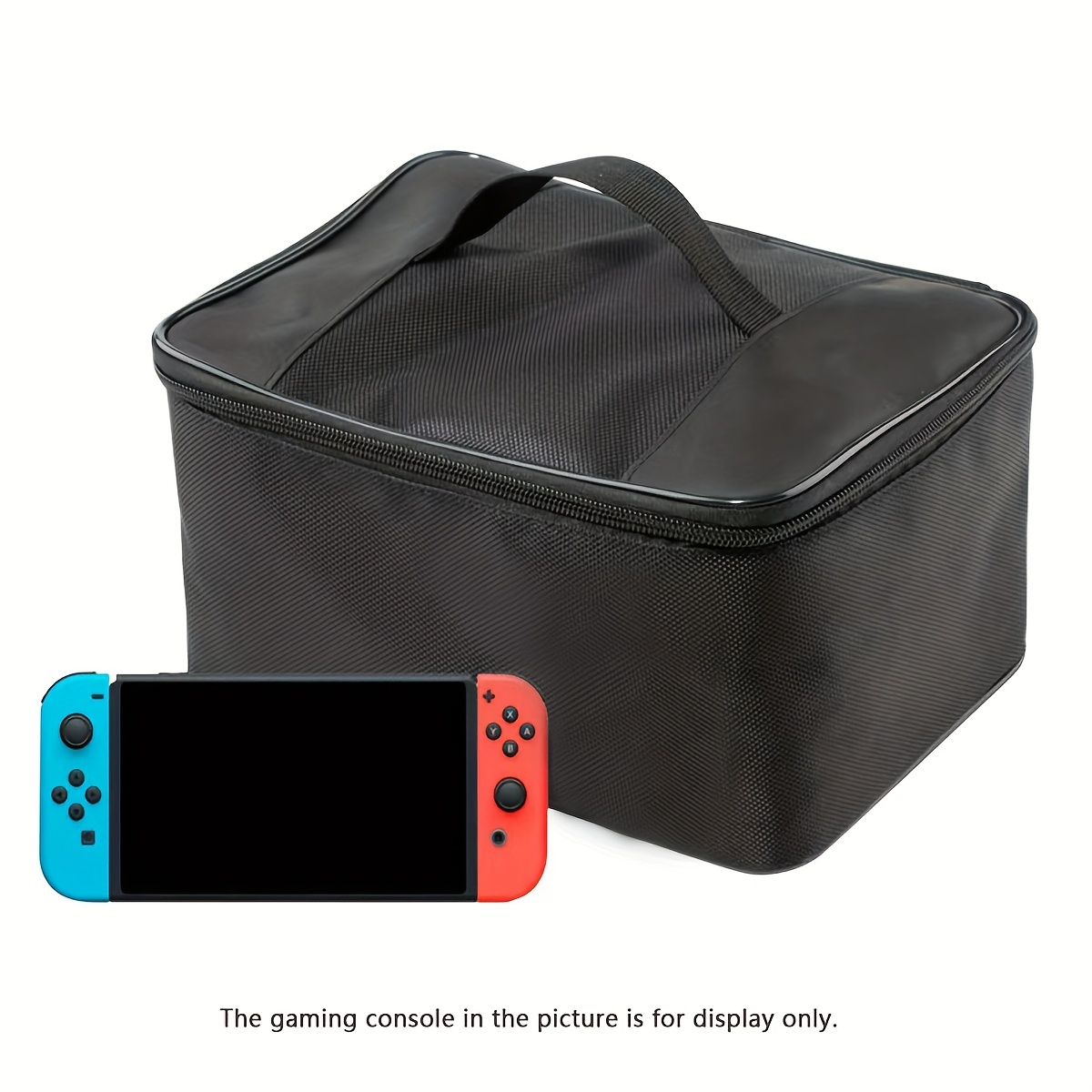 

Large Capacity Gaming Console Organizer Bag With Carry Handle, Portable, Shock-resistant, For Travel - Polyester Fiber, Gaming Setup Accessories