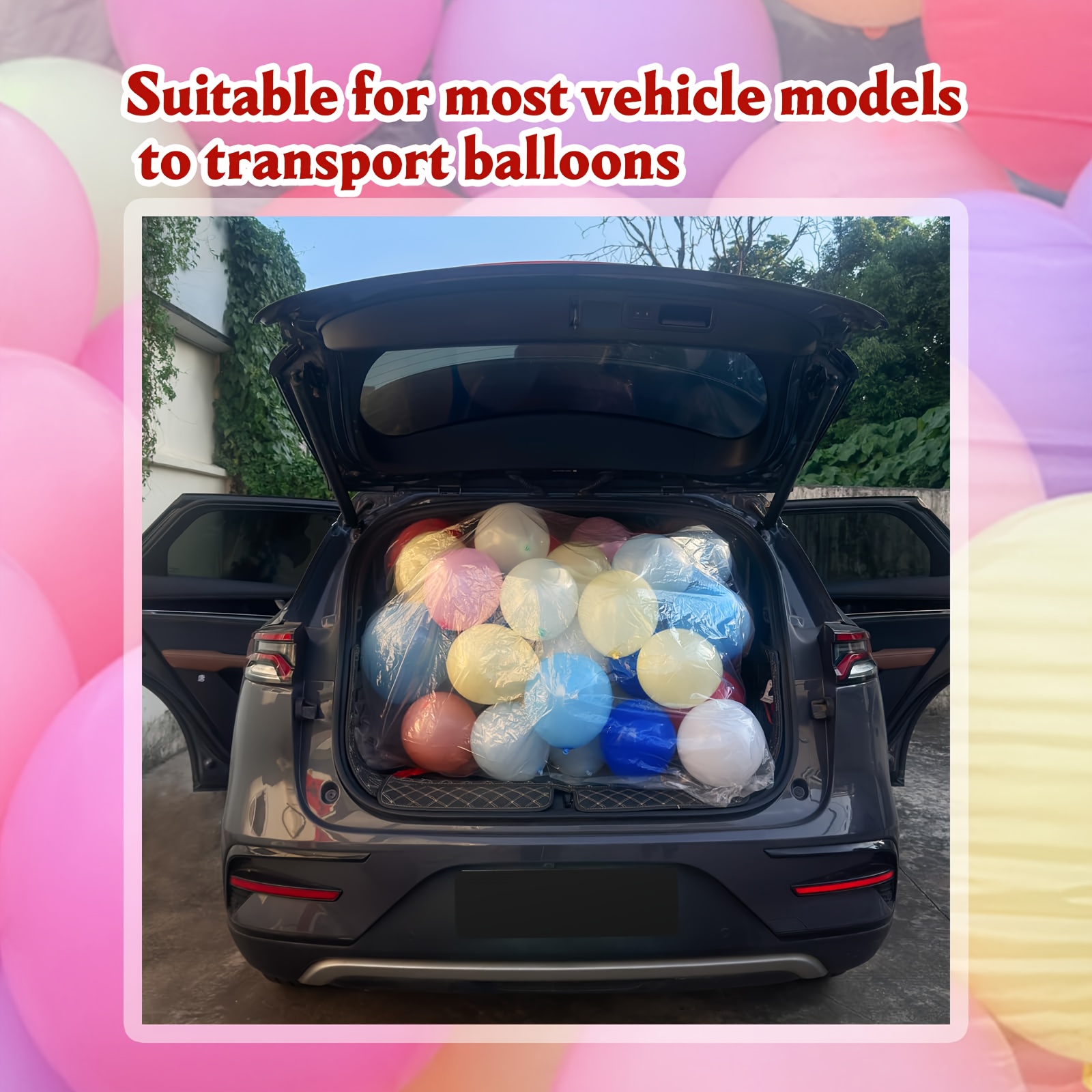 

2pcs Transparent Balloon Storage Bags, 59x98 Inches - Waterproof & Stain-resistant, Reusable With Tie Closure