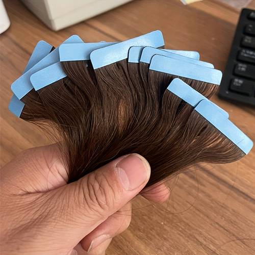 10pcs tape in hair extensions human hair invisible straight thick tape in extensions human hair