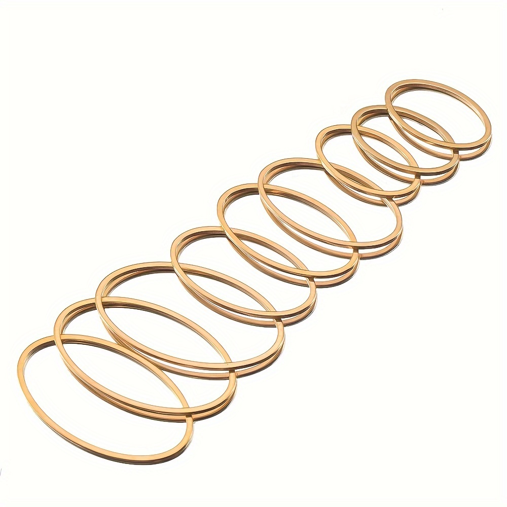 

10pcs Stainless Steel Oval Hoop Charms, 304 Hollow Loop Resin Bezel Pendants, Making Supplies For Earrings And Crafts