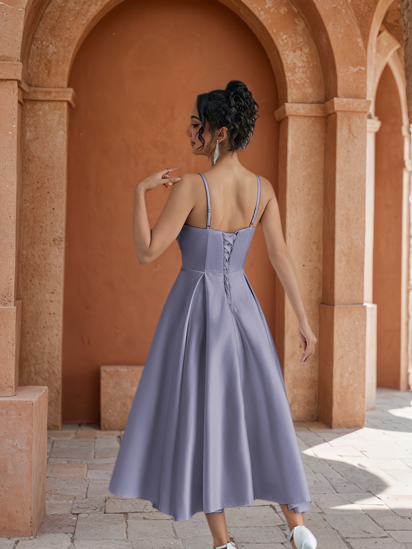 ideal womens formal wedding guest dresses pleated - Temu Mauritius