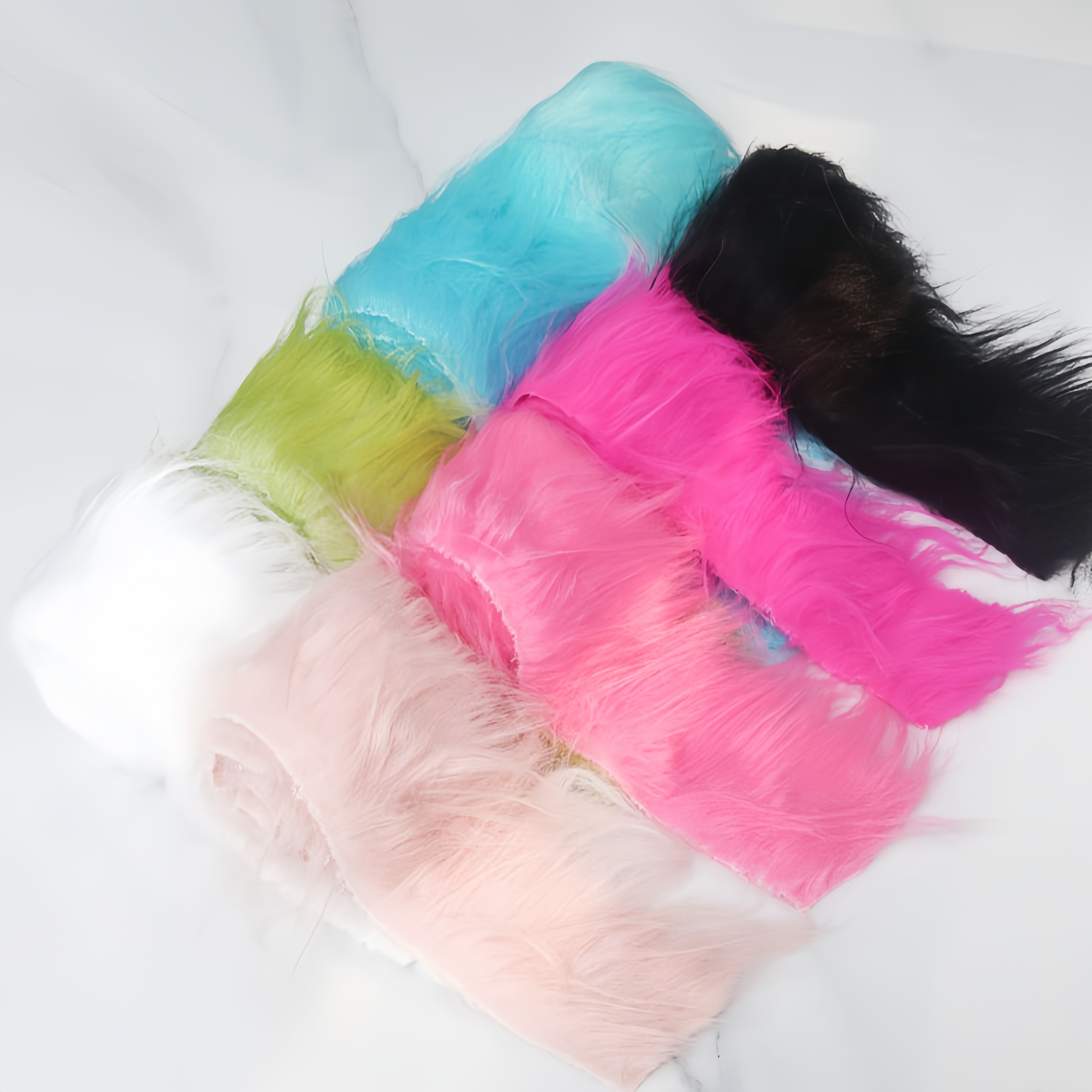 Shaggy Plush Faux Fur Fabric Precut Strips Fluffy Fuzzy Craft Fur