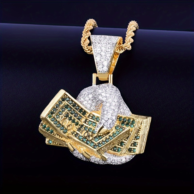 Chaîne plaque or homme collier hip hop