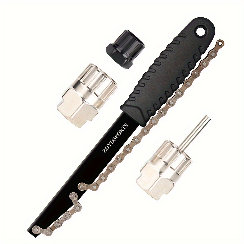 Bicycle Cassette Flywheel Wrench, Repair Tool, Chain Whip Flywheel Removal, Comfortable Grip, Electroplated Anti-rust, Heat Treated Strengthener
