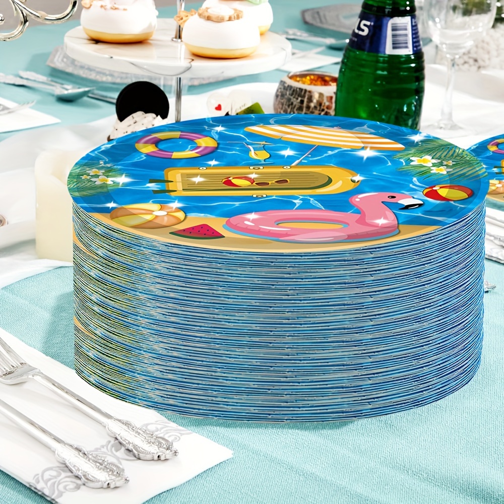 Pool Party Plates Pool Party Supplies Beach Party Supplies - Temu