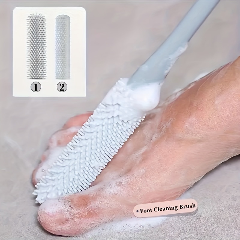 

Ergonomic Foot Scrubber With Handle - Dual-texture For Effective Cleaning, No Bending Required, Ideal For Home